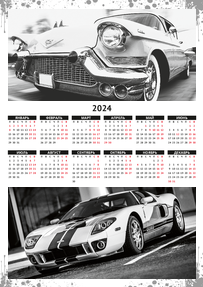 Вертикальные календари-постеры A3 - Авто - семь звезд
