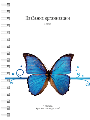 Блокноты-книжки A6 - Бабочки Передняя обложка